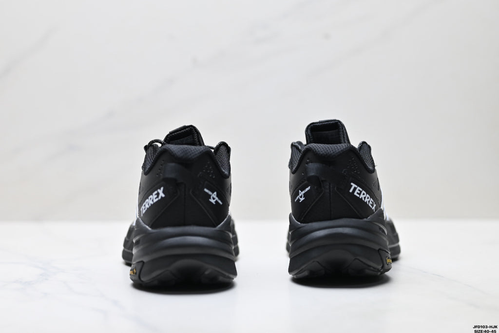 Adidas Waterproof Trail Running Shoes – Black White Outdoor Sneakers