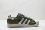 Adidas Superstar Olive Green Leather Sneakers – Classic Lifestyle Shoes