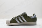 Adidas Superstar Olive Green Leather Sneakers – Classic Lifestyle Shoes