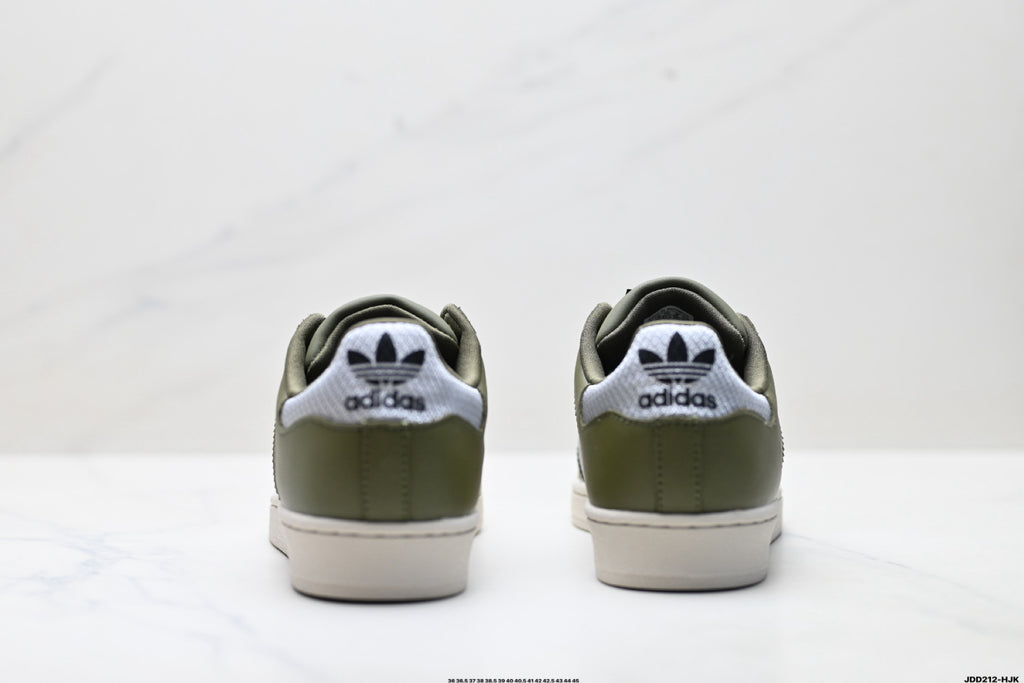Adidas Superstar Olive Green Leather Sneakers – Classic Lifestyle Shoes
