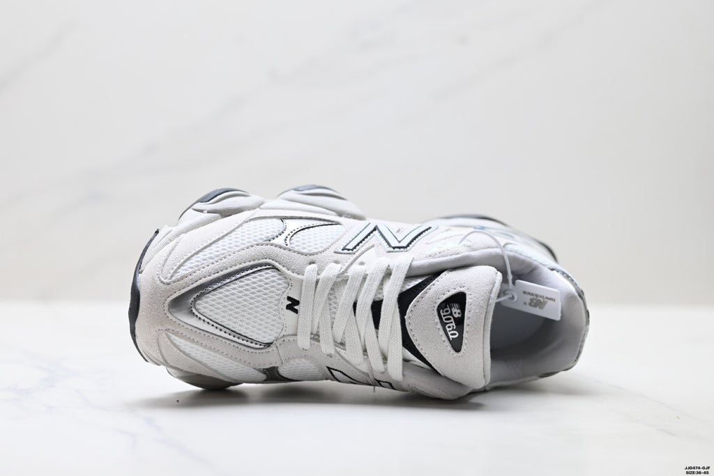 New Balance 9060 Retro Lifestyle Sneakers – White Silver