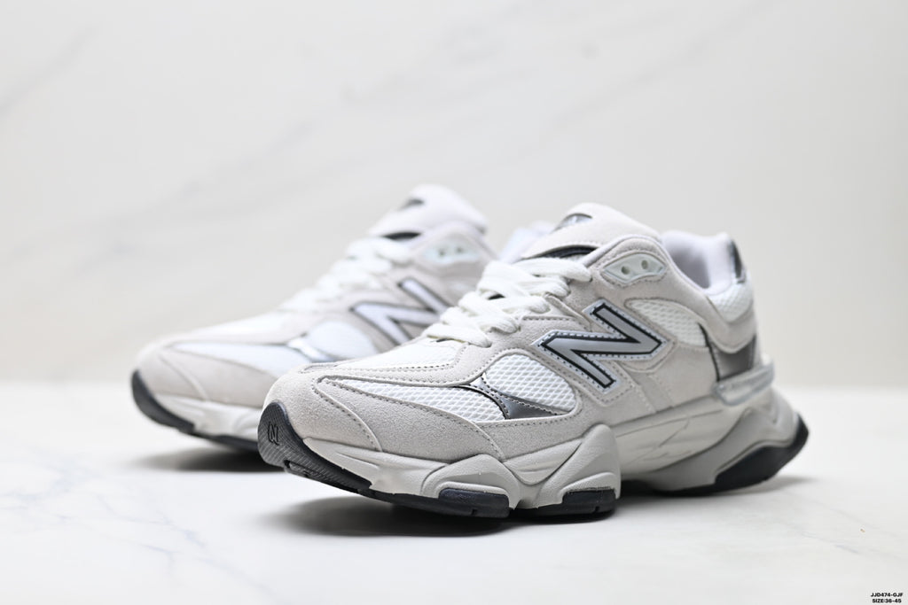 New Balance 9060 Retro Lifestyle Sneakers – White Silver