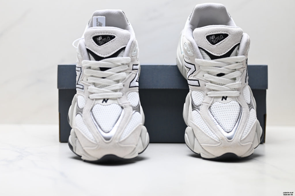 New Balance 9060 Retro Lifestyle Sneakers – White Silver