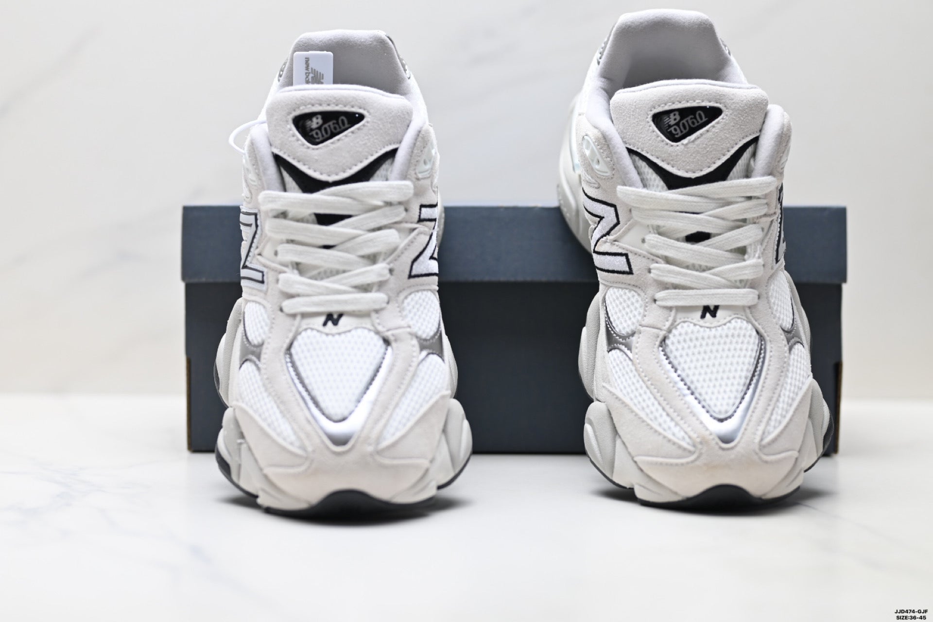 New Balance 9060 Retro Lifestyle Sneakers – White Silver