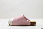 Classic Suede Mule Slides | Rubber Toe Cap Slip-On Shoes