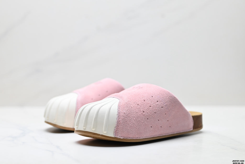 Classic Suede Mule Slides | Rubber Toe Cap Slip-On Shoes