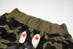 BAPE 1st Camo Shark Sweat Shorts – Green Camo