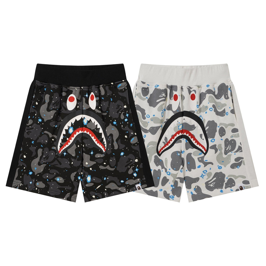 BAPE Shark Space Camo Sweat Shorts – Black