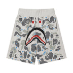 BAPE Shark Camo Sweat Shorts – White Camo