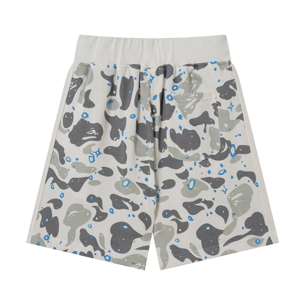 BAPE Shark Camo Sweat Shorts – White Camo