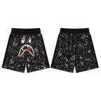 BAPE Shark Space Camo Sweat Shorts – Black