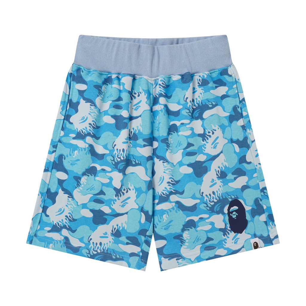 BAPE Camo Sweat Shorts – Blue & Pink