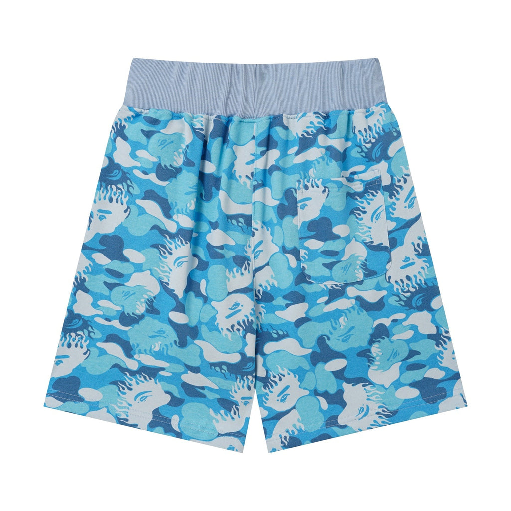 BAPE Camo Sweat Shorts – Blue & Pink