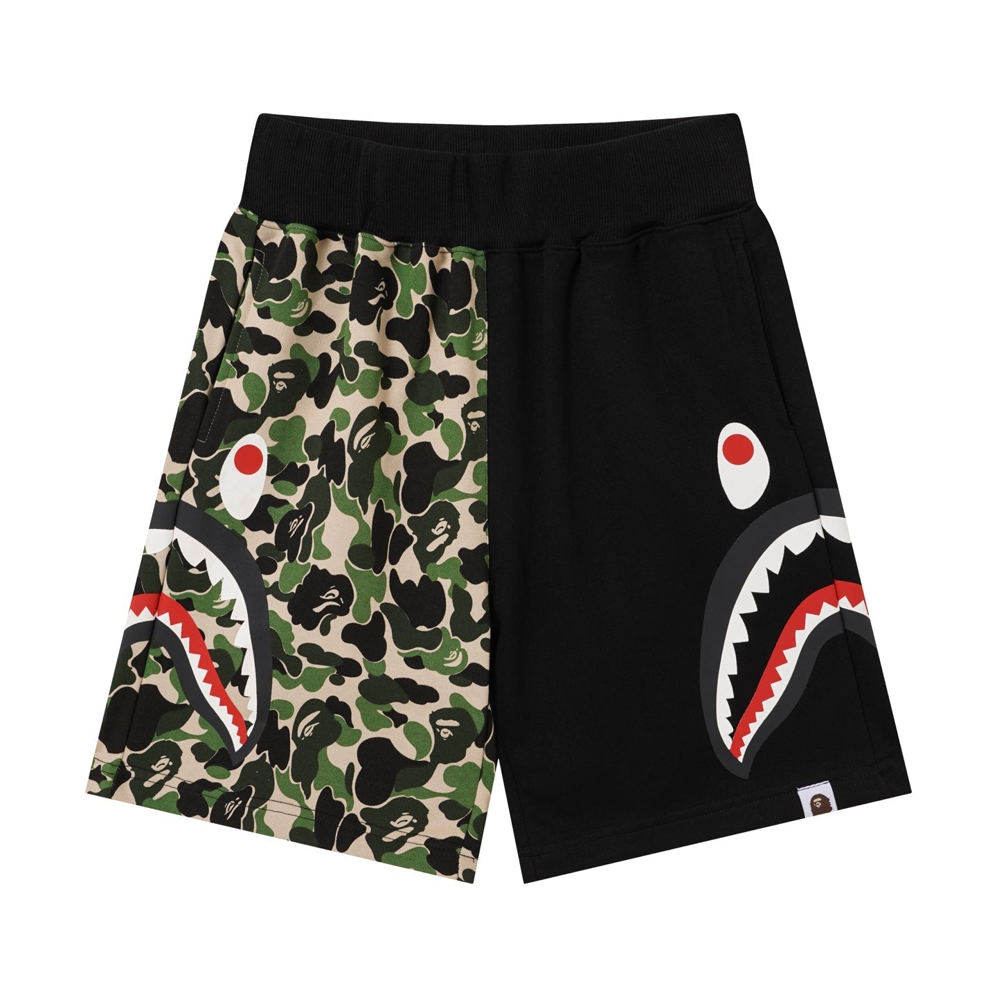 BAPE Shark Split Camo Sweat Shorts
