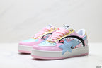 BAPE-Inspired Low-Top Streetwear Sneakers – Pastel Multi Color