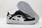 BAPE-Inspired Low-Top Streetwear Sneakers – Black / White
