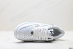 BAPE-Inspired Low-Top Streetwear Sneakers – Triple White