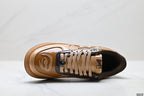 A BATHING APE BAPE STA “Pastel Color” Leather Low-Top Sneakers – Brown