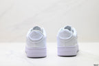 BAPE-Inspired Low-Top Streetwear Sneakers – Triple White