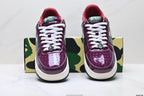 BAPE STA Low-Top Sneakers – Burgundy/Green