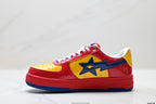 BAPE STA Low-Top Sneakers – Red/Yellow/Blue