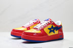BAPE STA Low-Top Sneakers – Red/Yellow/Blue