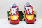 BAPE STA Low-Top Sneakers – Red/Yellow/Blue