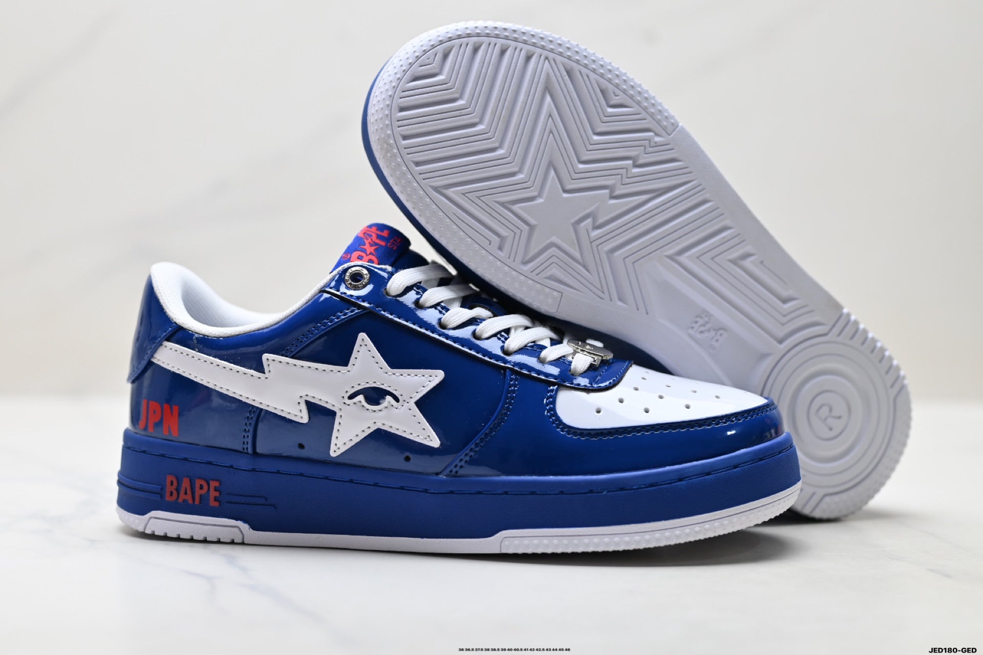 BAPE STA Low-Top Sneakers – Blue/White