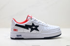 BAPE STA Low-Top Sneakers – White/Black