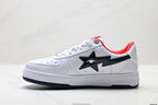 BAPE STA Low-Top Sneakers – White/Black