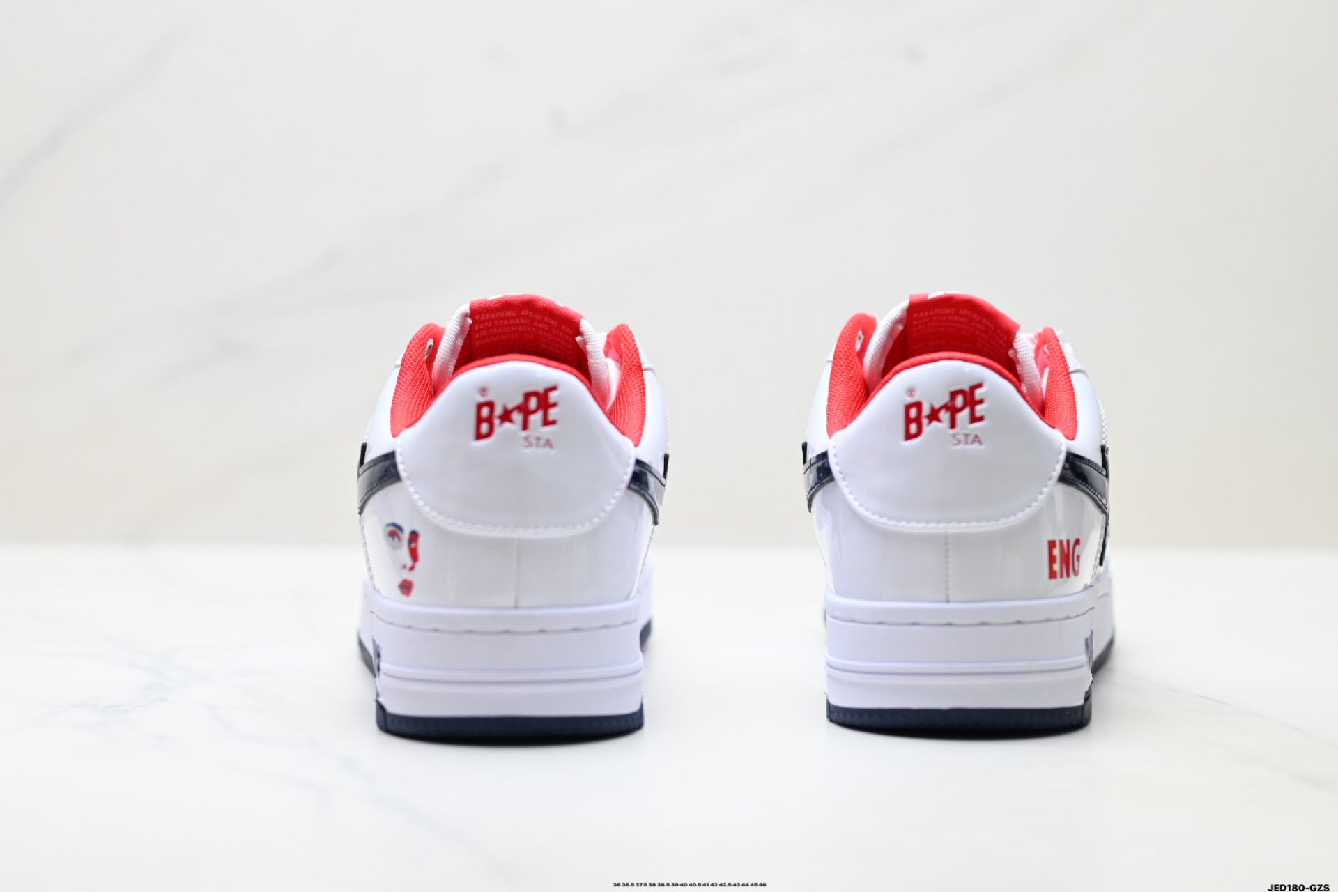 BAPE STA Low-Top Sneakers – White/Black