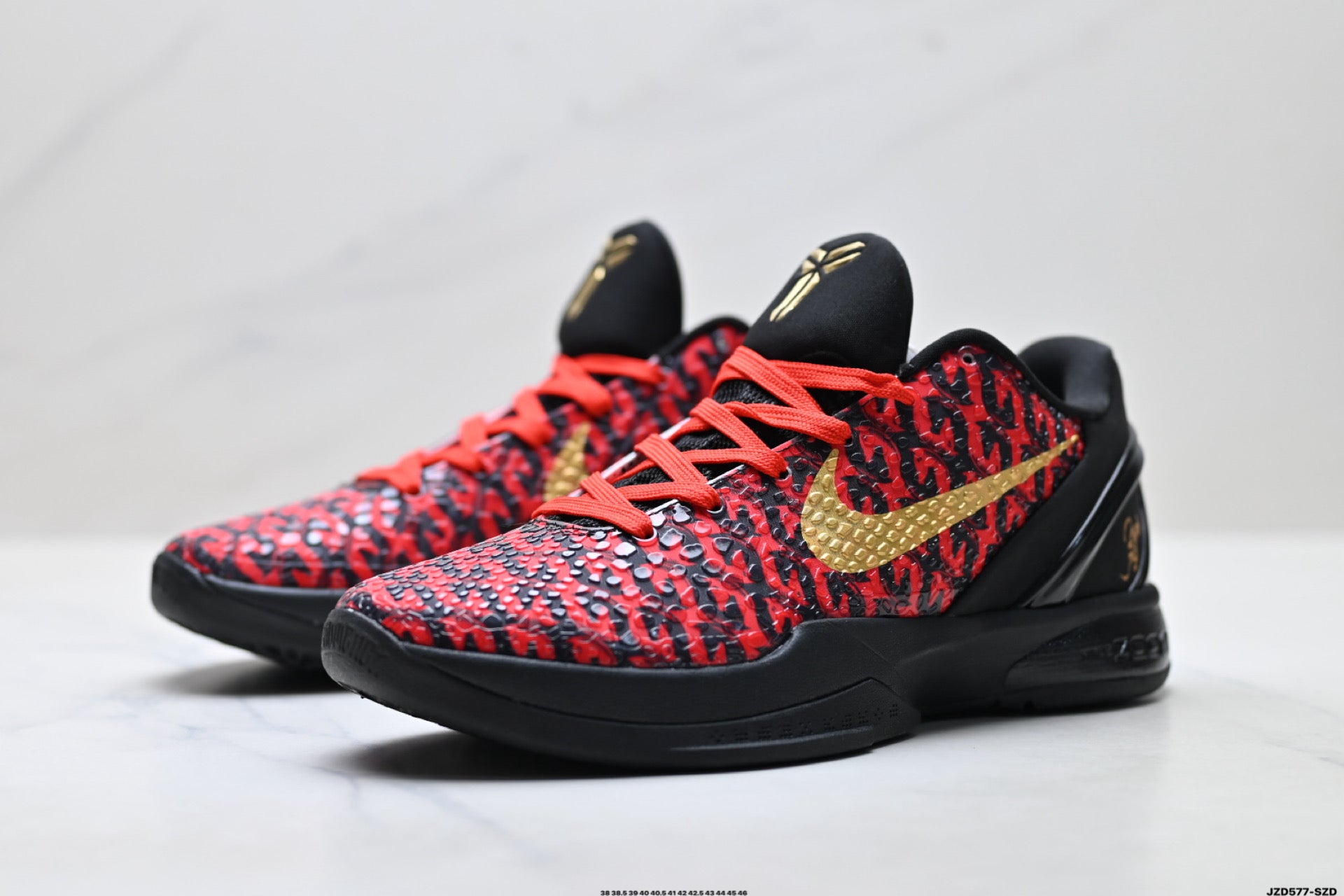 Nike Kobe 6 Protro Low-Top Basketball Shoes – Red Black Gold