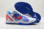 Nike Kobe 6 Protro Low-Top Basketball Shoes – White Blue Red