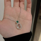 Pandora Large Jade Cabochon Pendant - Natural Gemstone