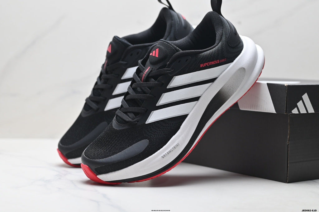 Adidas K81801550 Men's Running Shoes #7 - Black/Red
