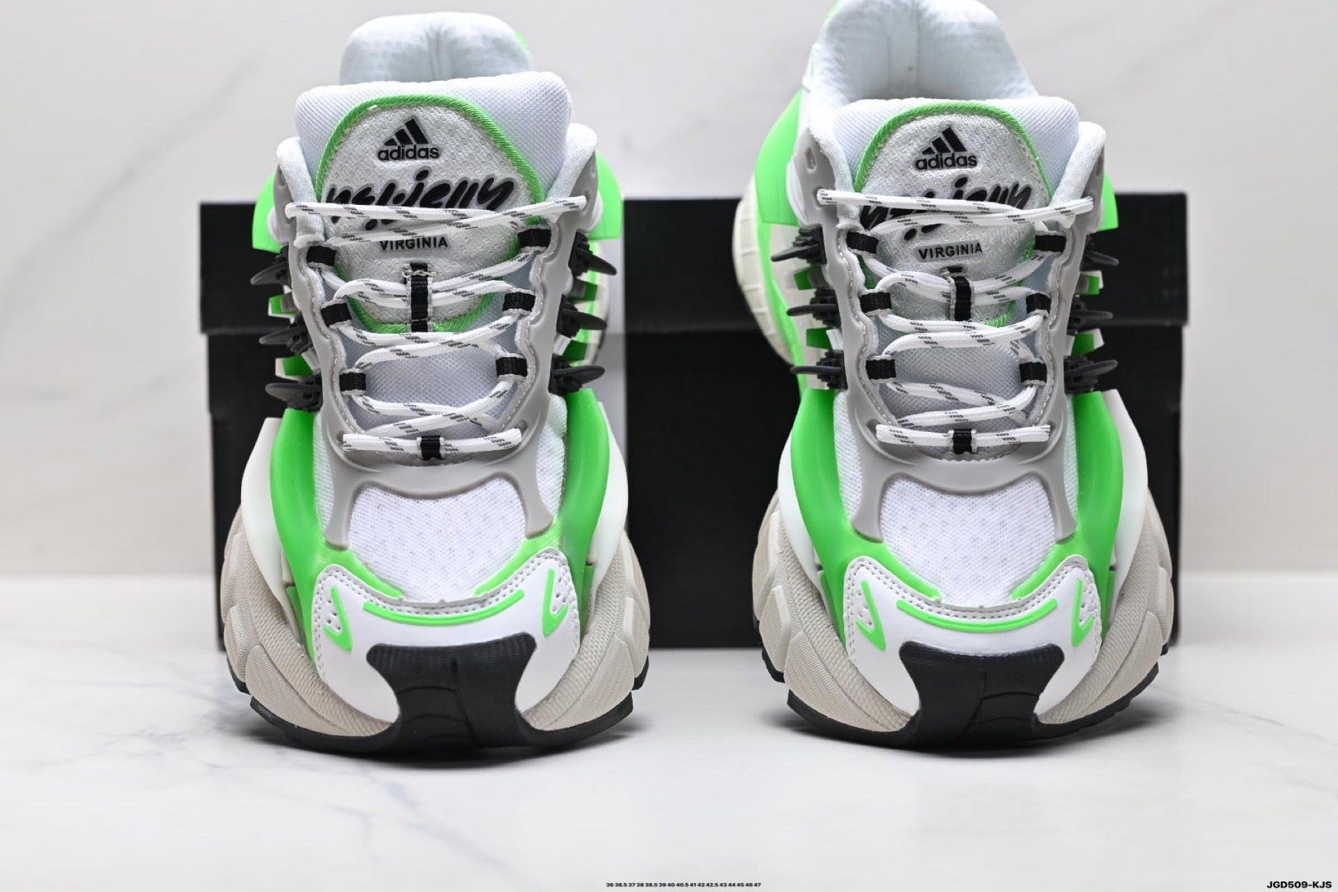 Adidas K81801750 Unisex Dad Sneakers - White/Green - image 7