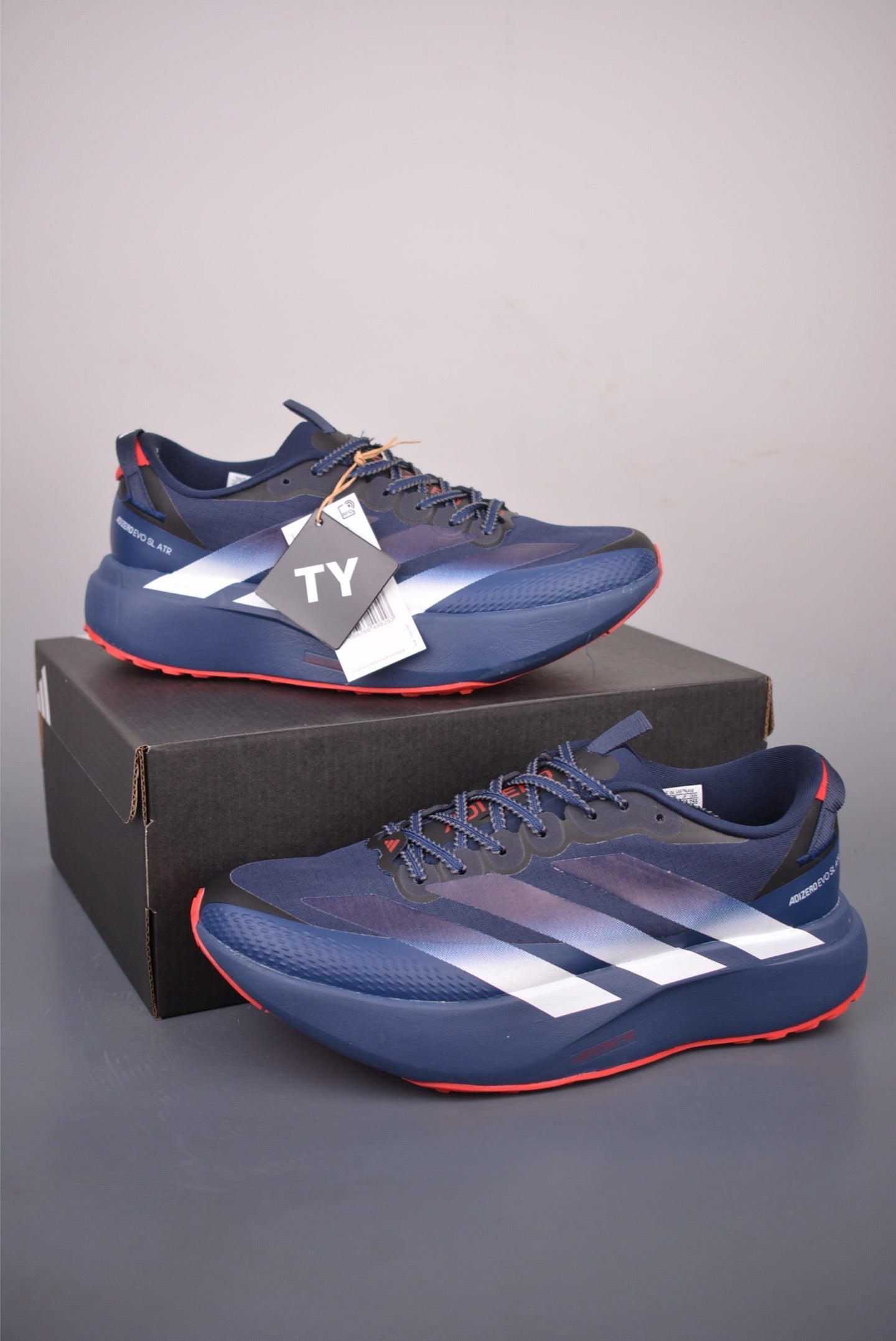 Adidas KK01650 Unisex Running Shoes - Navy/Purple - image 7