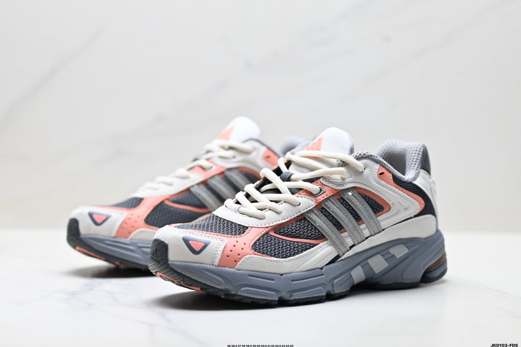 Adidas K81801550 Unisex Running Shoes #9 - Grey/Coral - image 5