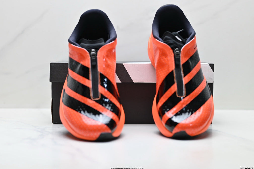 Adidas K81801650 Unisex Running Shoes #6 - Black/Orange - image 2