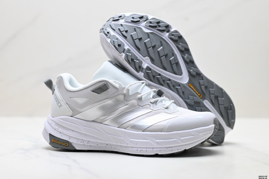 Adidas K81801550 Unisex Running Shoes #8 - White/Grey - image 4