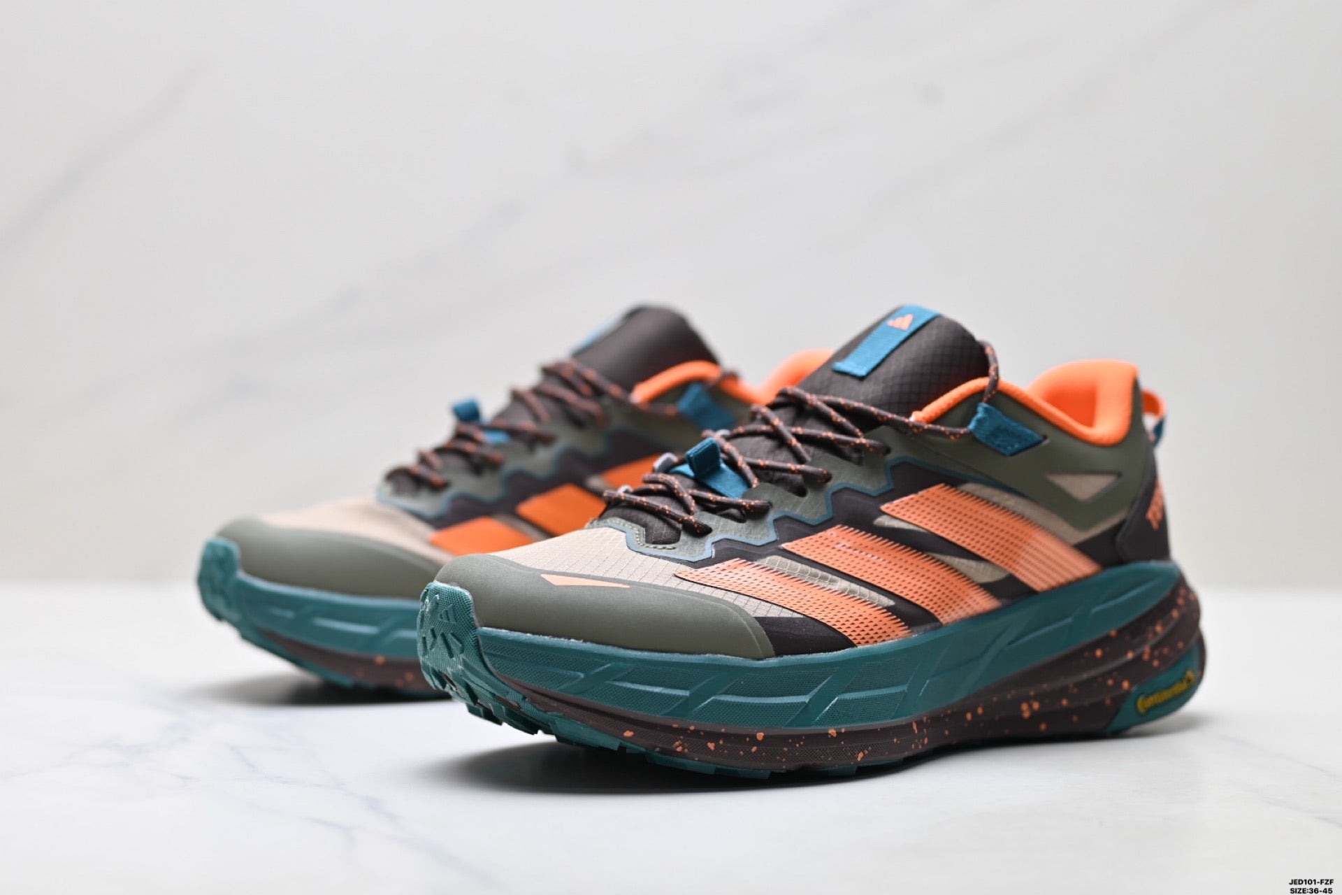 Adidas K81801550 Unisex Running Shoes #8 - Grey/Orange/Teal - image 15