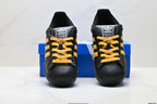 Adidas K81801450 Unisex Shell-Toe Sneakers - Black/Yellow - image 7