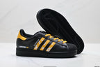 Adidas K81801450 Unisex Shell-Toe Sneakers - Black/Yellow - image 9