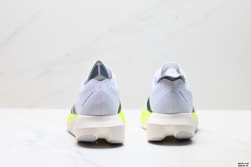Adidas K81801550 Unisex Running Shoes #4 - White/Neon Yellow - image 13