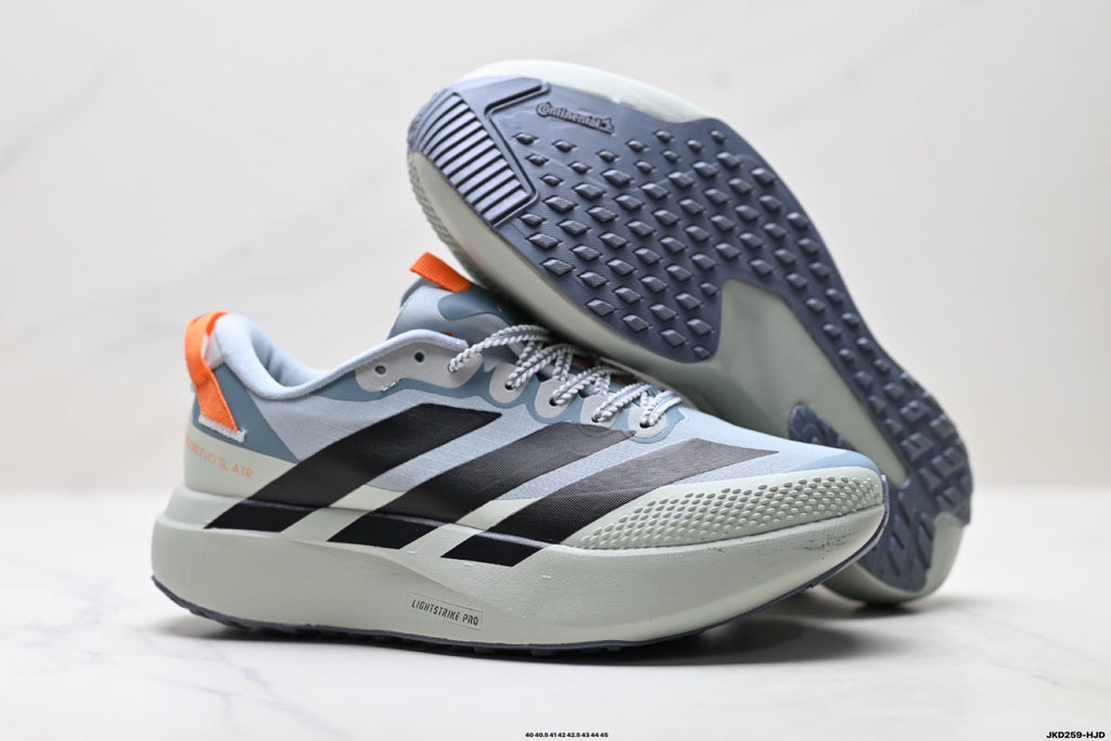 Adidas K81801550 Men's Running Shoes #3 - Light Grey/Orange - image 4