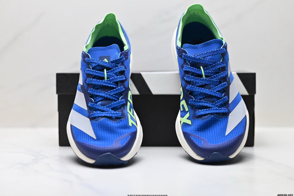 Adidas K81801550 Unisex Running Shoes #2 - Blue/Green - image 2