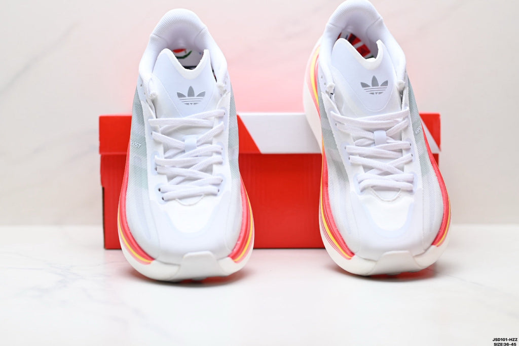 Adidas K81801850 Unisex Running Shoes - White/Orange - image 27