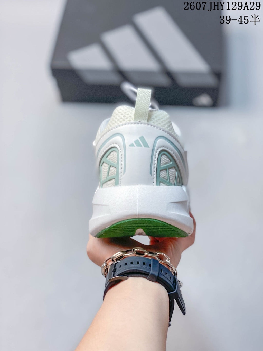 Adidas KK01550 Men's Running Shoes - White/Mint/Green - image 17