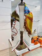 Hermes Style Galloping Free Equestrian Silk Scarf - White - Detail Image 5