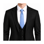 Fendi Style Men's Textured Solid Silk Tie - Model Main Image